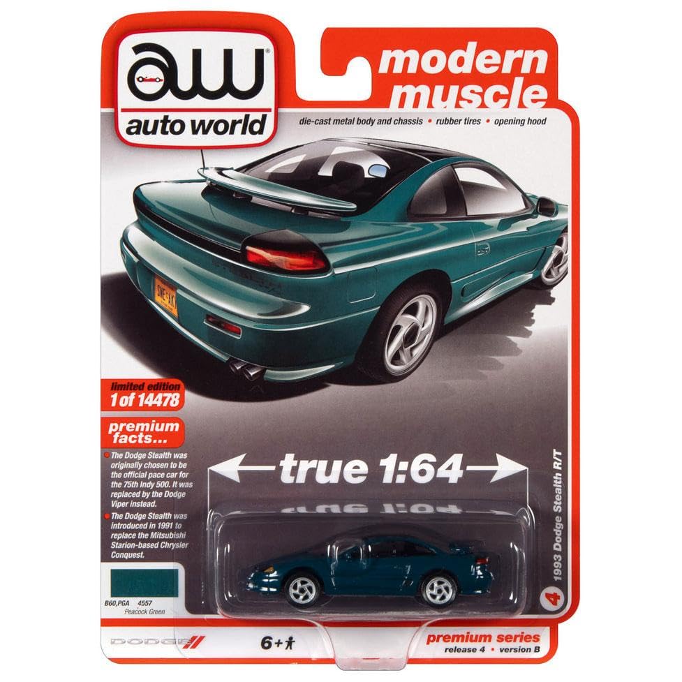 Auto World 1/64 1993 Dodge Stealth RT Verde