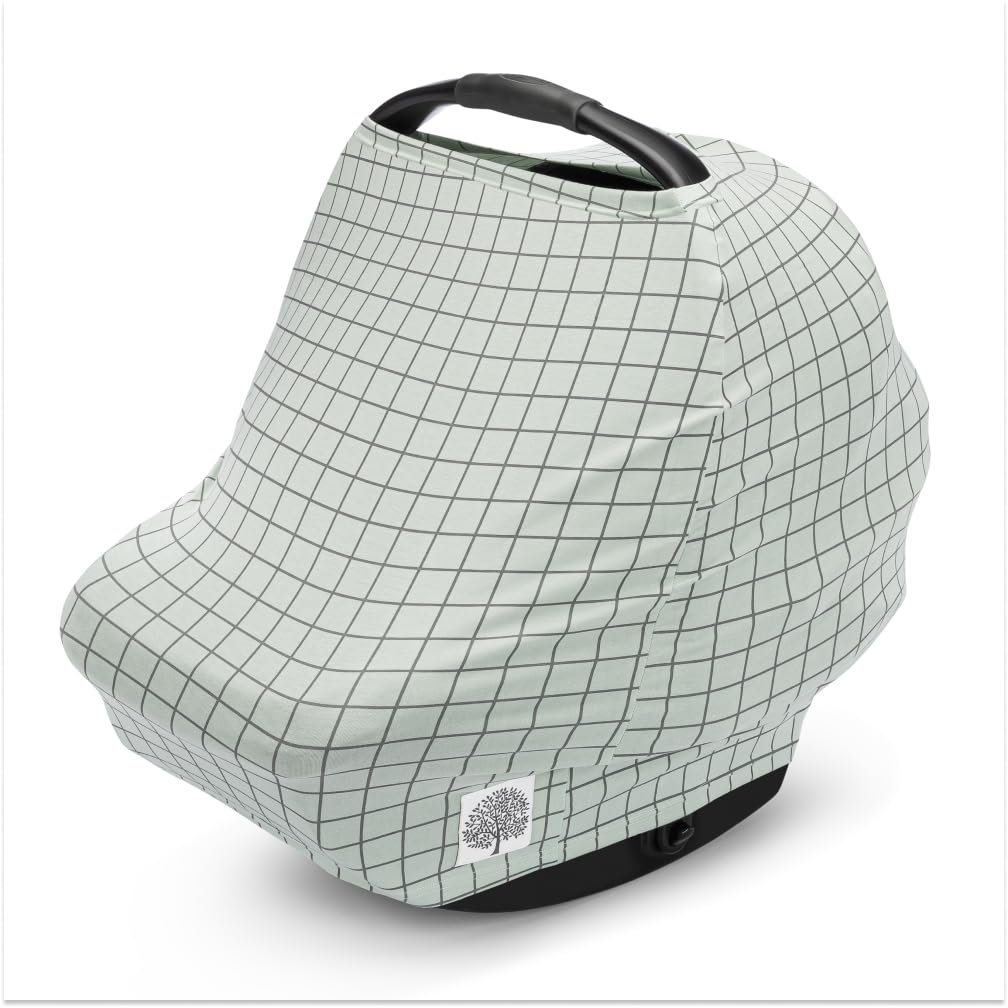 Parker Baby Co Multi-Use Cover Carseat Cover Nursing Cover: Sage Windowpane