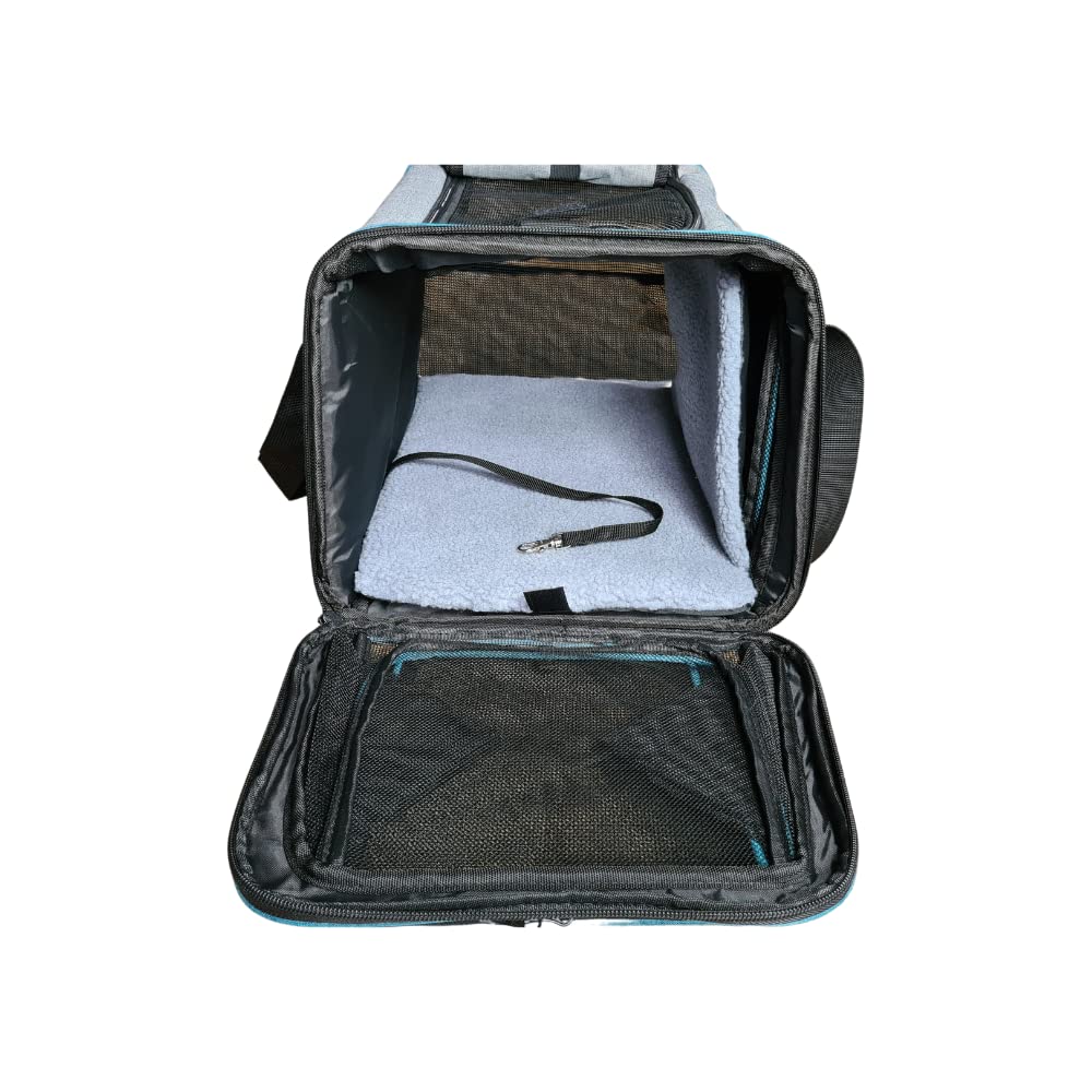 Small Expandable Cat Bag for Airplane, Hand Luggage, 45 x