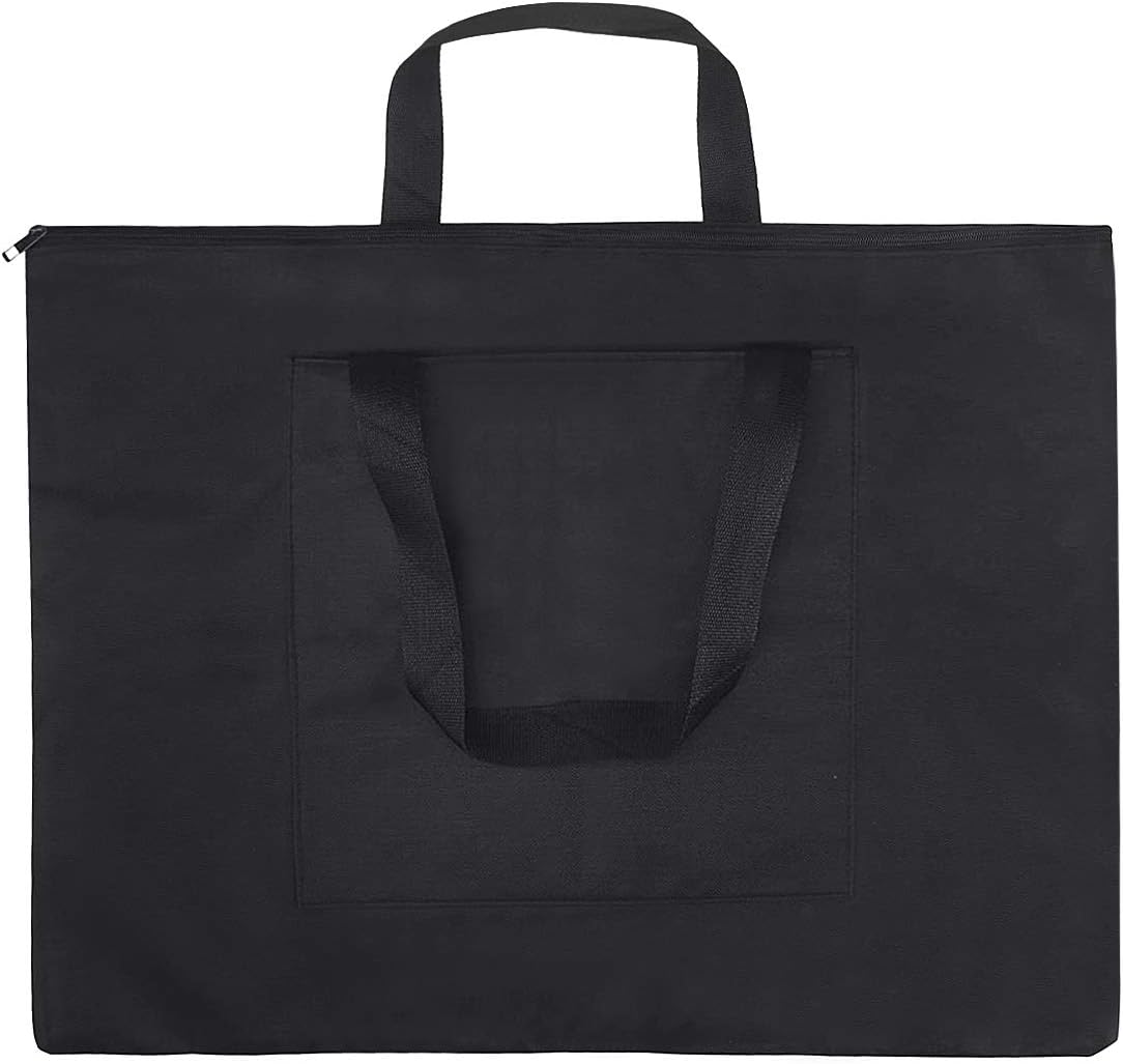 A2 Waterproof Canvas Artist Portfolio Case Drawing Painting Board Bag Drawing Sketching Painting Art Carry Case Sketchpad Portfolio Tote Handbag Art Supplies Storage File Zipper Bag,26.8" x 20.9"