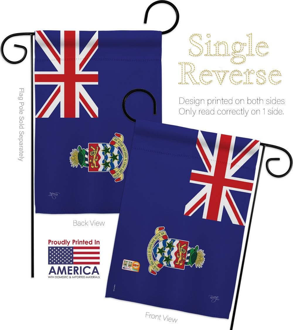 Cayman Islands Garden Flag Set Wall Holder Regional Nationality Nation International World Country Particular Area Small Decorative Gift Yard House Banner Made In USA 13 X 18.5