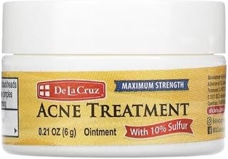 DE LA CRUZ Acne Treatment Ointment with 10% Sulphur Maximum Thickness 0.21 oz (6 g)