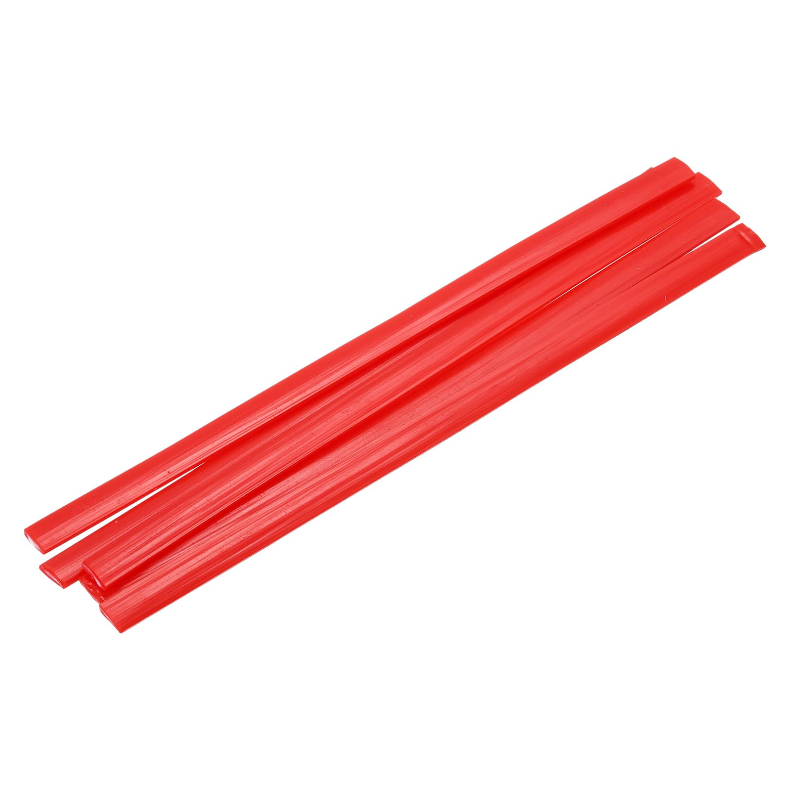 sourcing map 5 Pcs Red Plastic Welding Rods 9.5mm x 200mm HDPE Flat Ribbon Plastic Welding Strip for Repairing Water Tanks Forklift Pallets Trash Cans Transfer Troughs(0.4inch x 8inch)