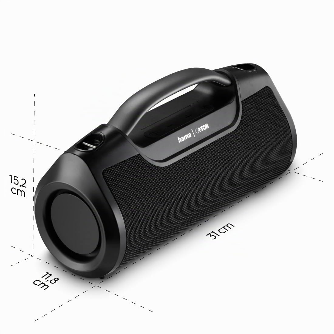 Hama Altoparlante Bluetooth Esterno 60W - Impermeabile IPX6, 12 Ore di Batteria, Pro Sound, Powerpack, USB, Music Box, Party Box - Nero