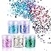 Produktbild 5 Farbe Glitzer Kosmetik Sechsecke Glitter Paillette Funkelnde Dekoration Glitter Haare und Nägel,Make-Up Paillette für Musik Festival Masquerade Halloween Party Weihnachten Ball