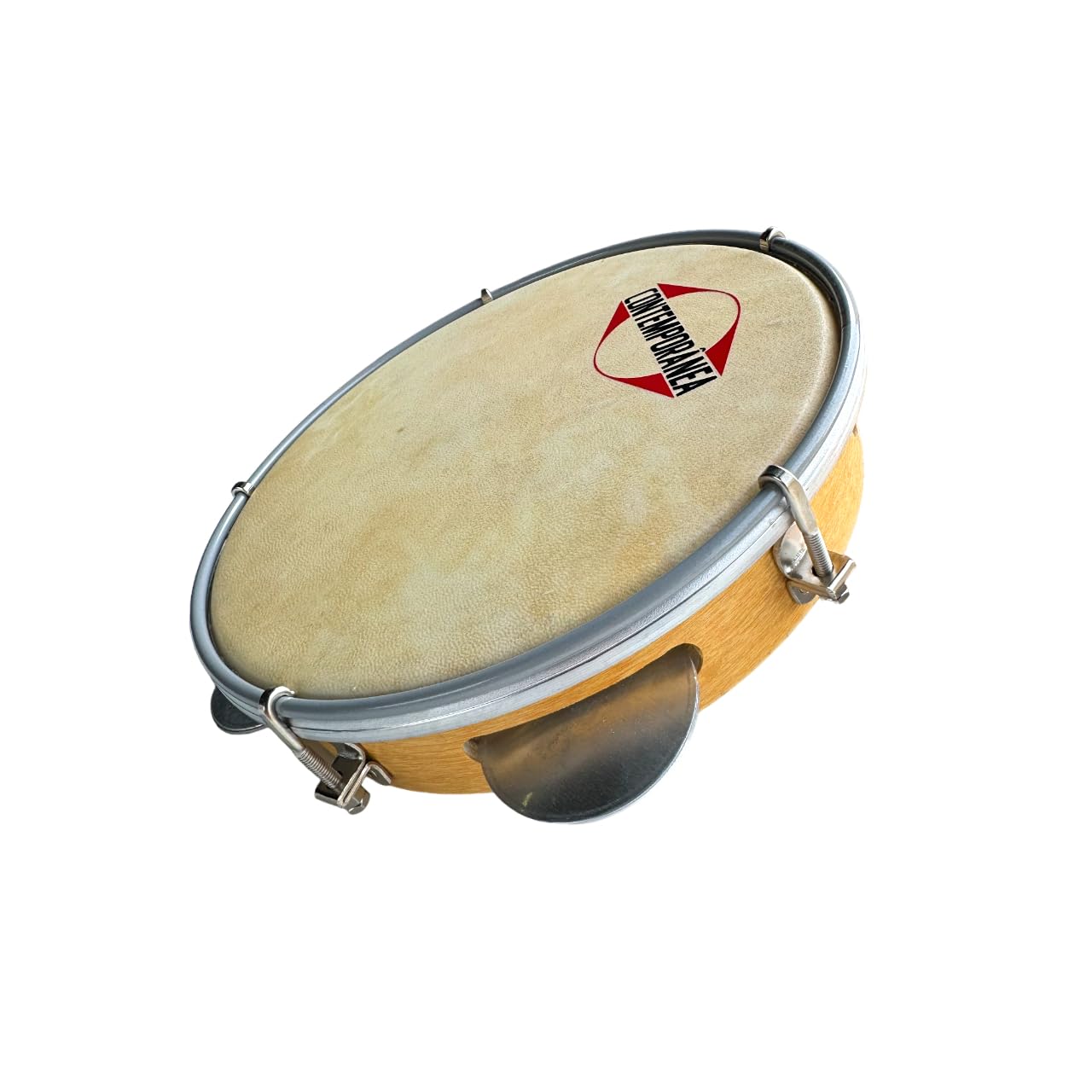Pandeiro Contemporânea 8 Polegadas Madeira e Couro Light