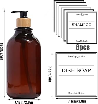 Amazon｜Generic シャンプーボトル ディスペンサー 3種類 400ml