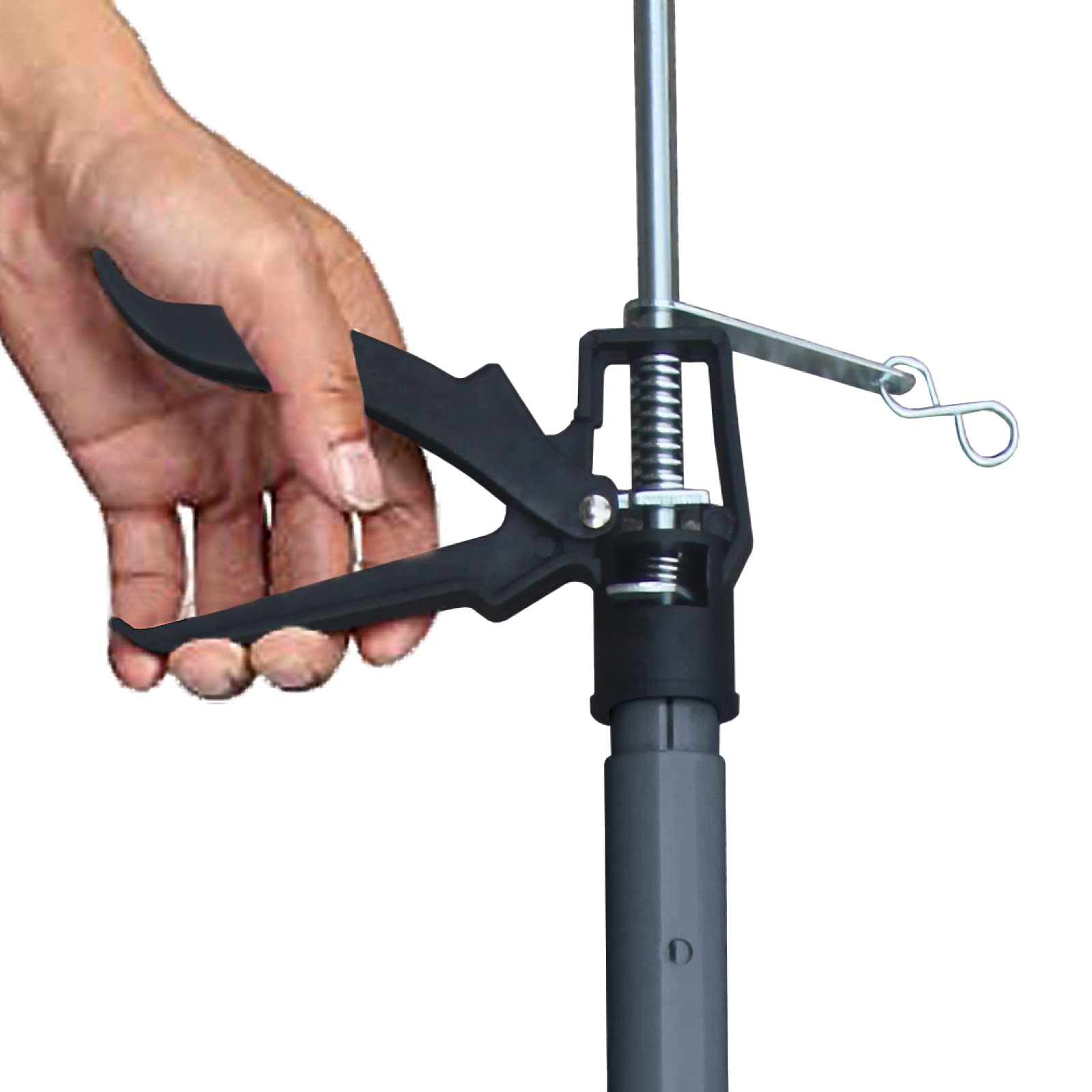 MAUK® Profi Tür Zargenspanner Einhandstütze Montagestütze Deckenstütze Teleskopstütze | 2er Set, höhenverstellbar | 115-290 cm/bis 30 kg - Grau | Stütze für Katzennetz/Tiernetz