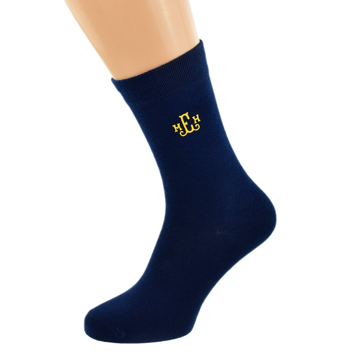 Gtr-Prestige Giftware Men's Navy Blue Personalised With Three Initials Socks Uk Size 5-12