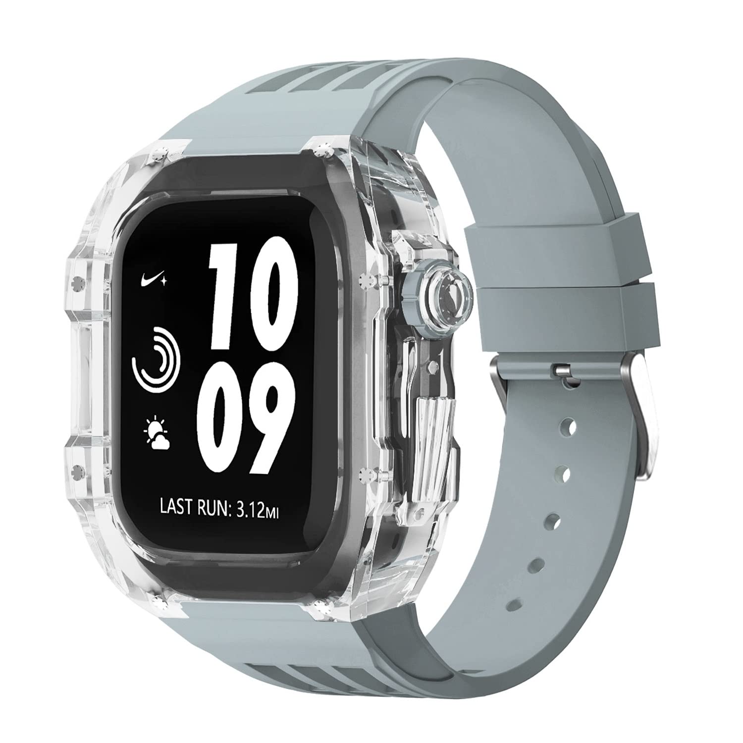 Kit modification luxe Apple Watch en fluororubis agate 45mm - 8