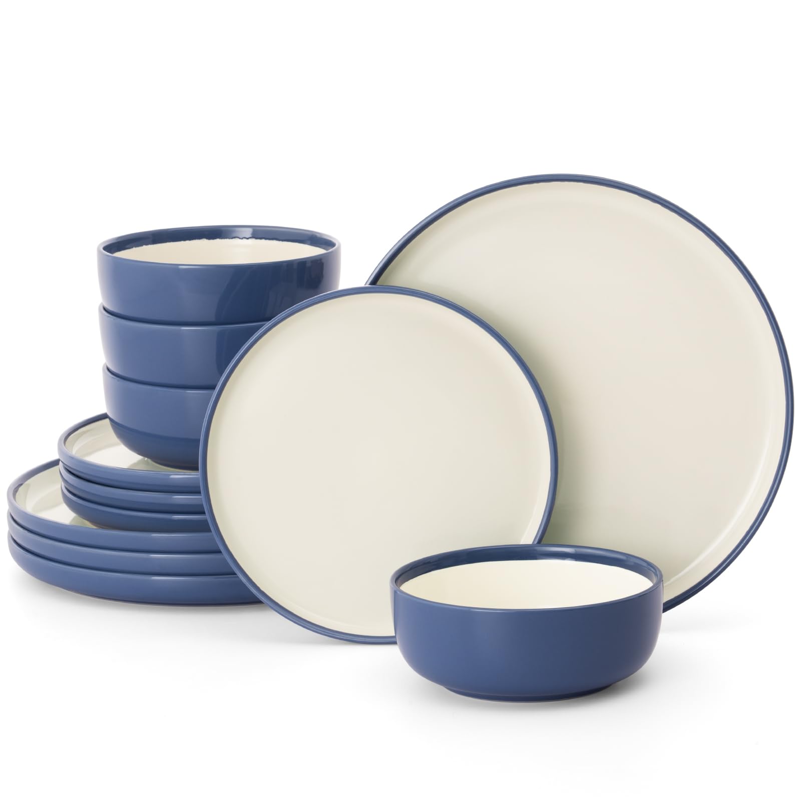 Amazon.com | Famiware Lake MacDonnell Plates and Bowls Set for 4