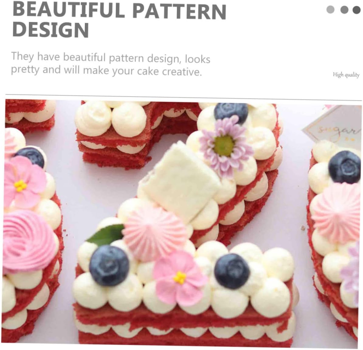 37pcs Heart Shaped Cake Molds Number Stencils Baking Templates Safe Pet Material Easy to Clean Store