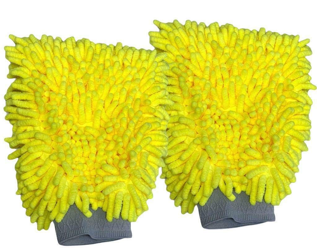 2 Pack Microfiber Noodle Wash Mitt Thick Ultra Soft Car Washing Cleaning Sponge
