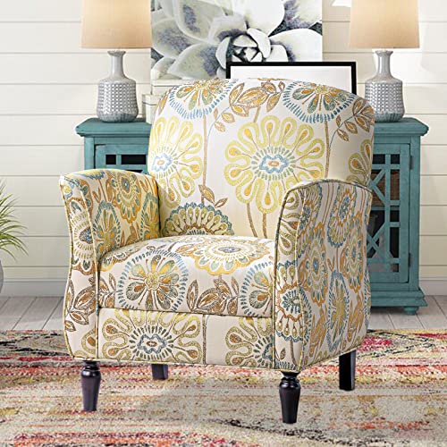 Sillón reclinable moderno con tela floral miniatura 1