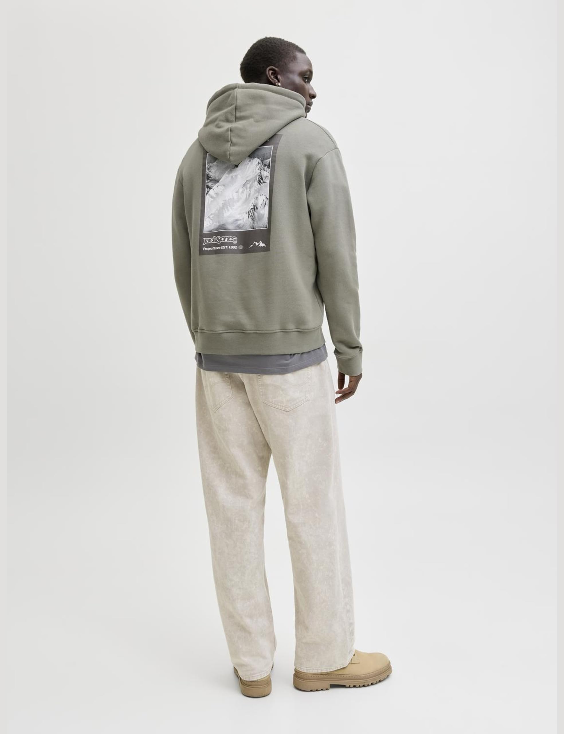 JACK & JONES Sweat Hood Jcoflare Back Photo Print-Felpa con Cappuccio Uomo