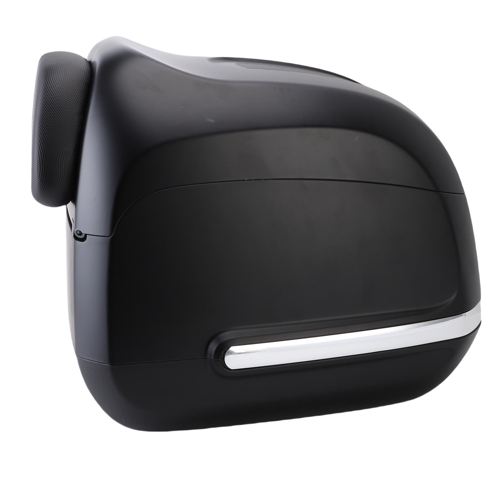 Coffre Moto Rétro, Design Vintage, Capacité 35L, pour Moto (Black)