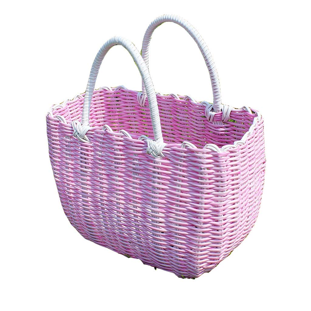 Cesta de almacenamiento de PVC tipo mimbre para fruta y colada S