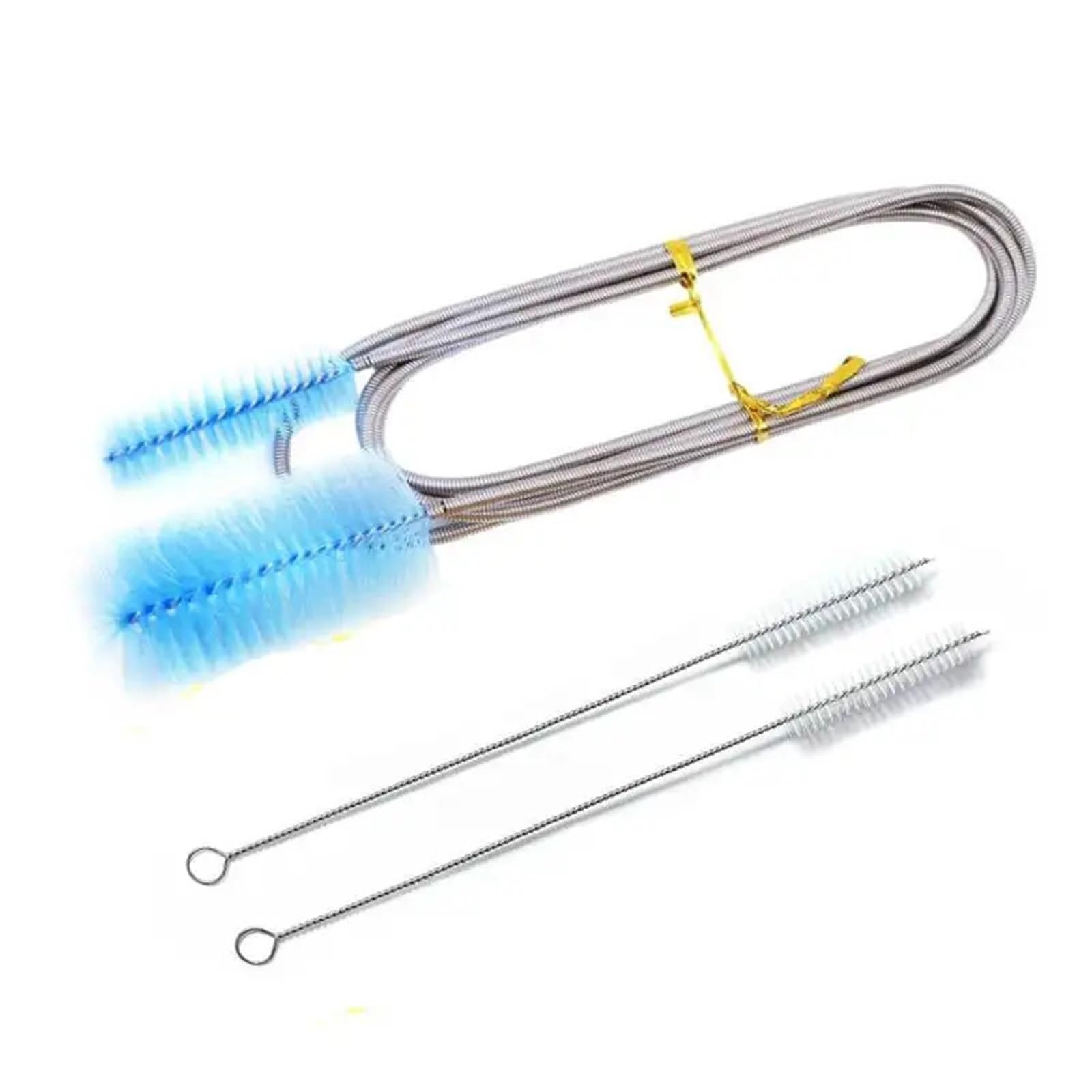 Drain Brush Flexible Drain Brush Straw Cleaning Double Hose Pipe with Long Handle Nylon Bristles Cleaner