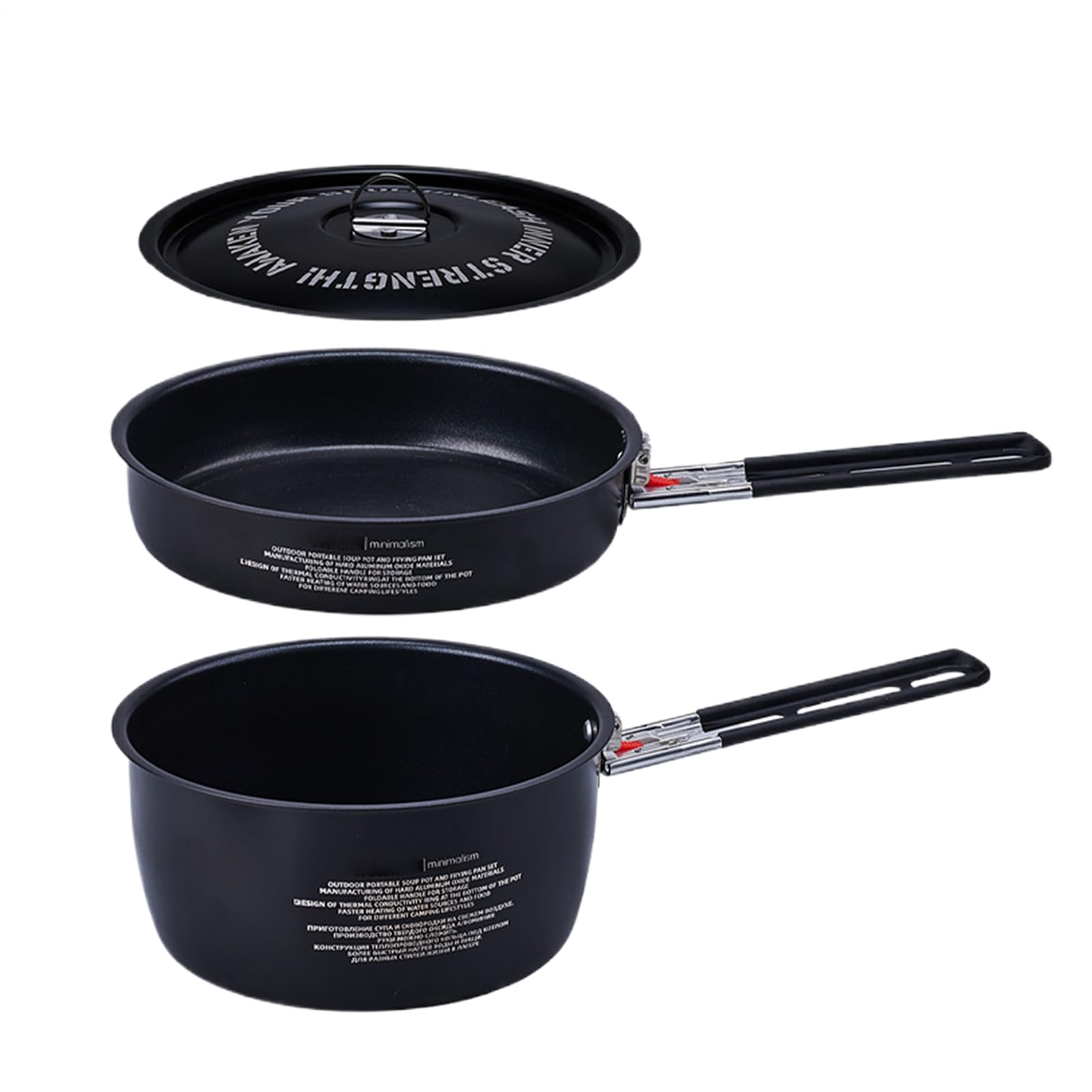 Set Di Pentole Da Campeggio Attrezzi per Stufare e Friggere | Set Da Cucina Da Trekking Per Campeggio Compatto Escursionismo Camper Picnic Famiglia Coppie