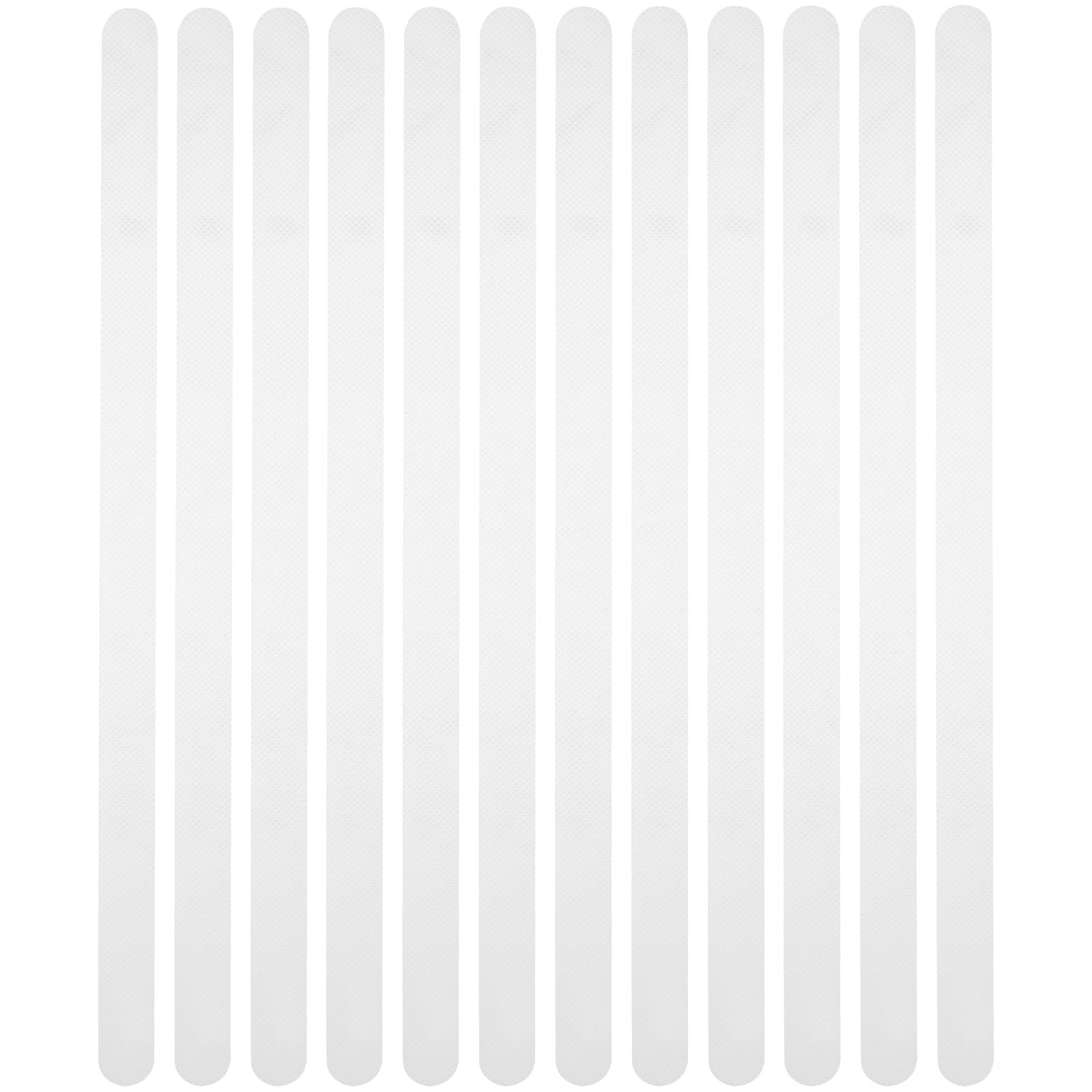 FOMIYES 12 Stück Antirutsch Bodenaufkleber Peva 38x2cm rutschfeste Badewannen und Treppenstreifen Selbstklebend Wasserfest für Badezimmer und Innenbereich