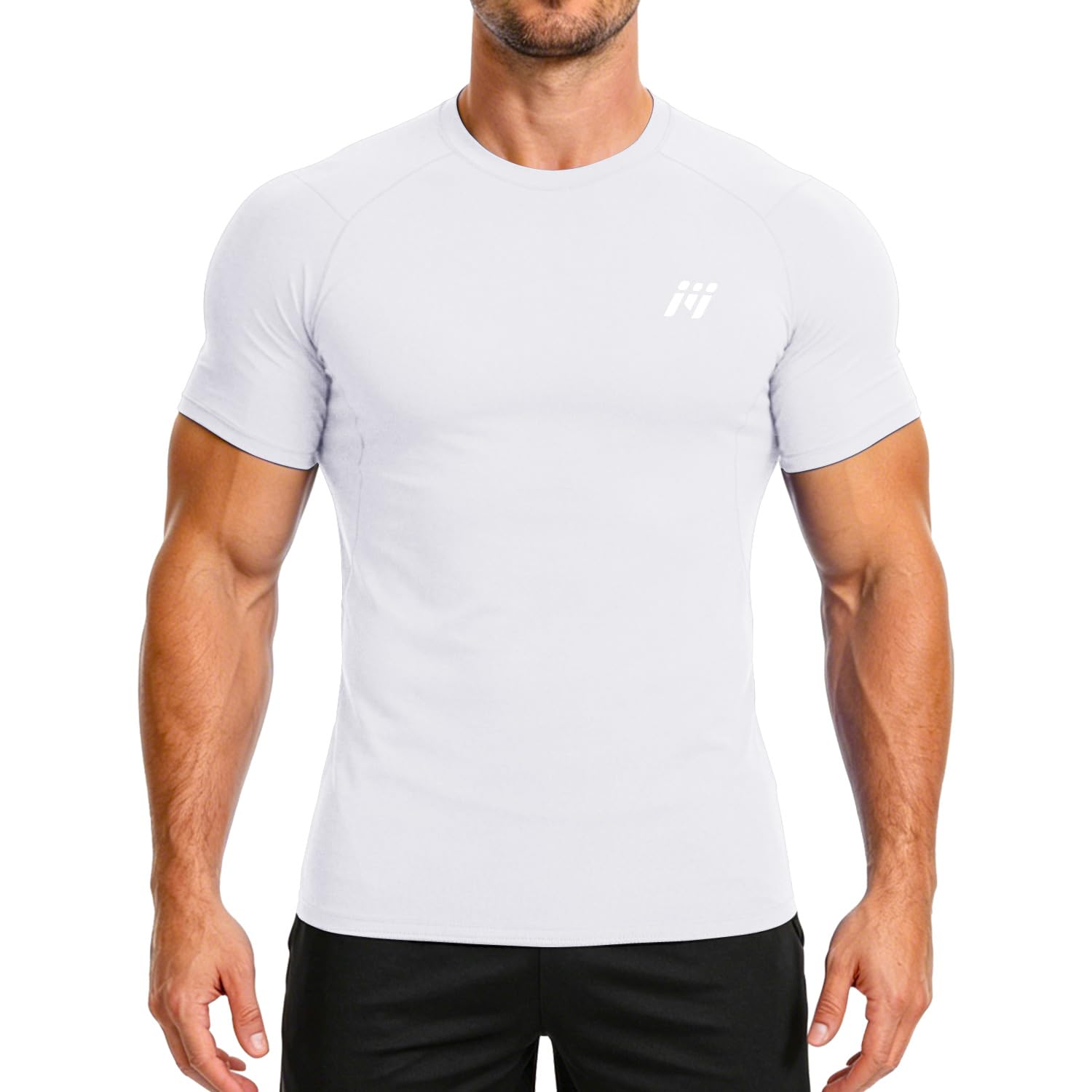 MEETWEE Rash Guard UPF50+ Kompressionsshirt Herren Langarm Kurzarm Funktionsshirt, UV Shirt Top Schwimmen Männer Sportshirt Surfen Schnelltrocknend Atmungsaktiv