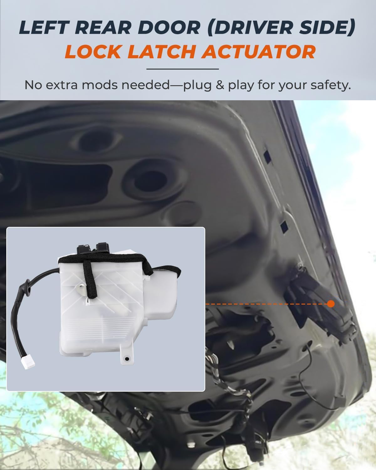 Tailgate Door Lock Latch Actuator Assembly Compatible with Toyota 4Runner 2003-2009 Back Door, Rear Hatch Liftgate Door Locking Motor Replaces# 69110-35090 69110-35062 69110-35060