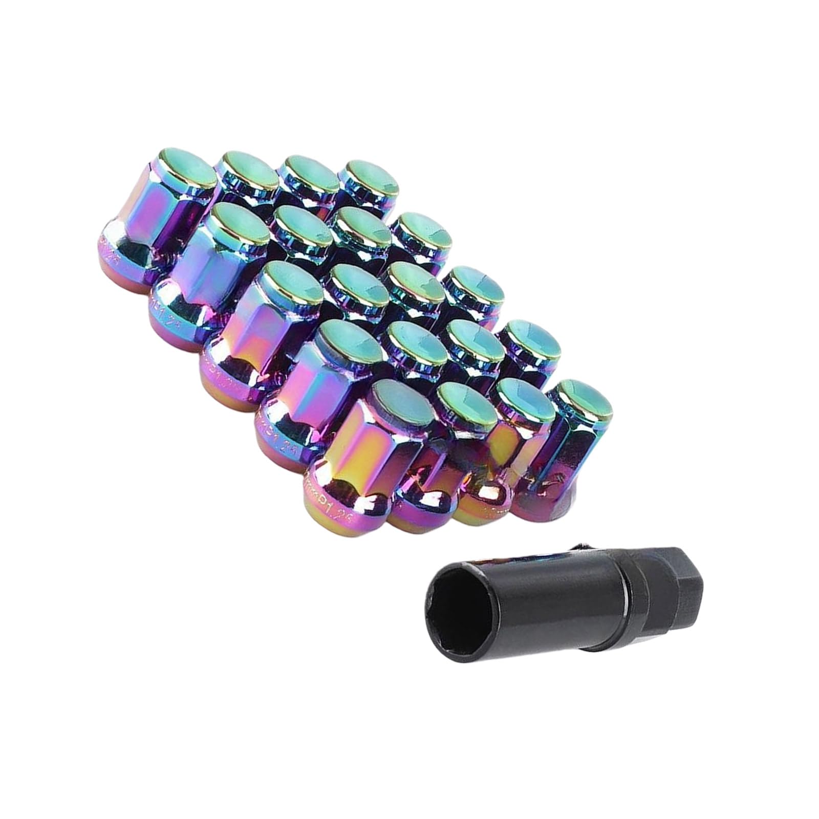 Security 7Point Wheel Nut with AntiTheft Socket for Car SUV Truck Vibrations-Proof Security Nut