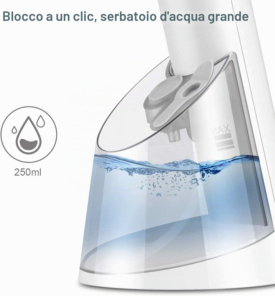 Ferri da viaggio Ferro da Stiro Verticale a Vapore, Mioduro Mini Stiratrice Verticale 20s Riscaldamento, Portatile Rimozione Rughe Tessuto con Pennello Ferro da Stiro a Vapore per Tende