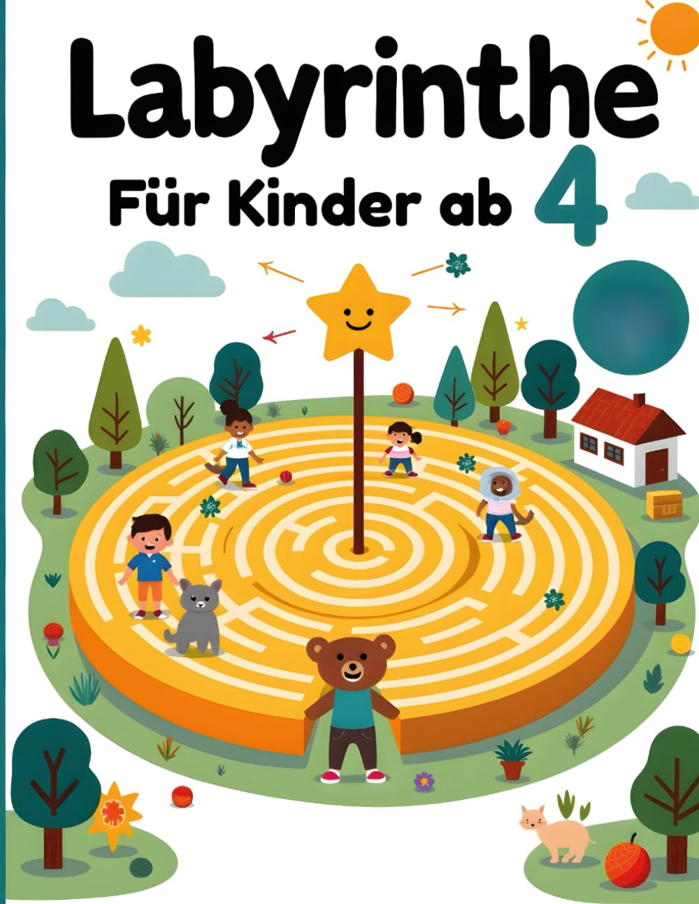 Labyrinthe für Kinder ab 4: Lustige und einfache Labyrinth-Rätsel zur Förderung von Konzentration und logischem Denken
