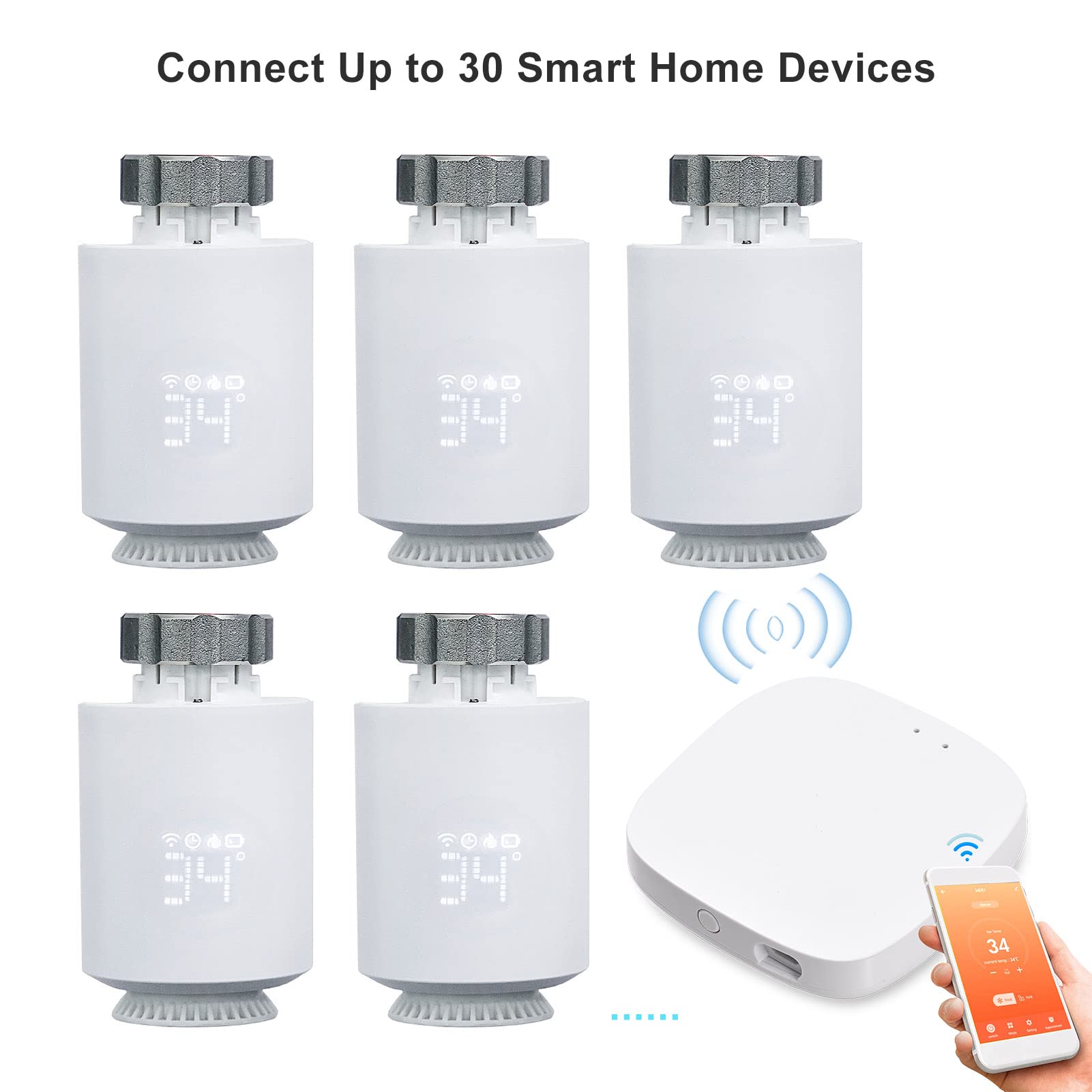 COMETX Zigbee Passerelle 3.0 sans fil Smart Home Bridge Support SmartLife Tuya App Télécommande WiFi Protocole Fonctionne avec la maison