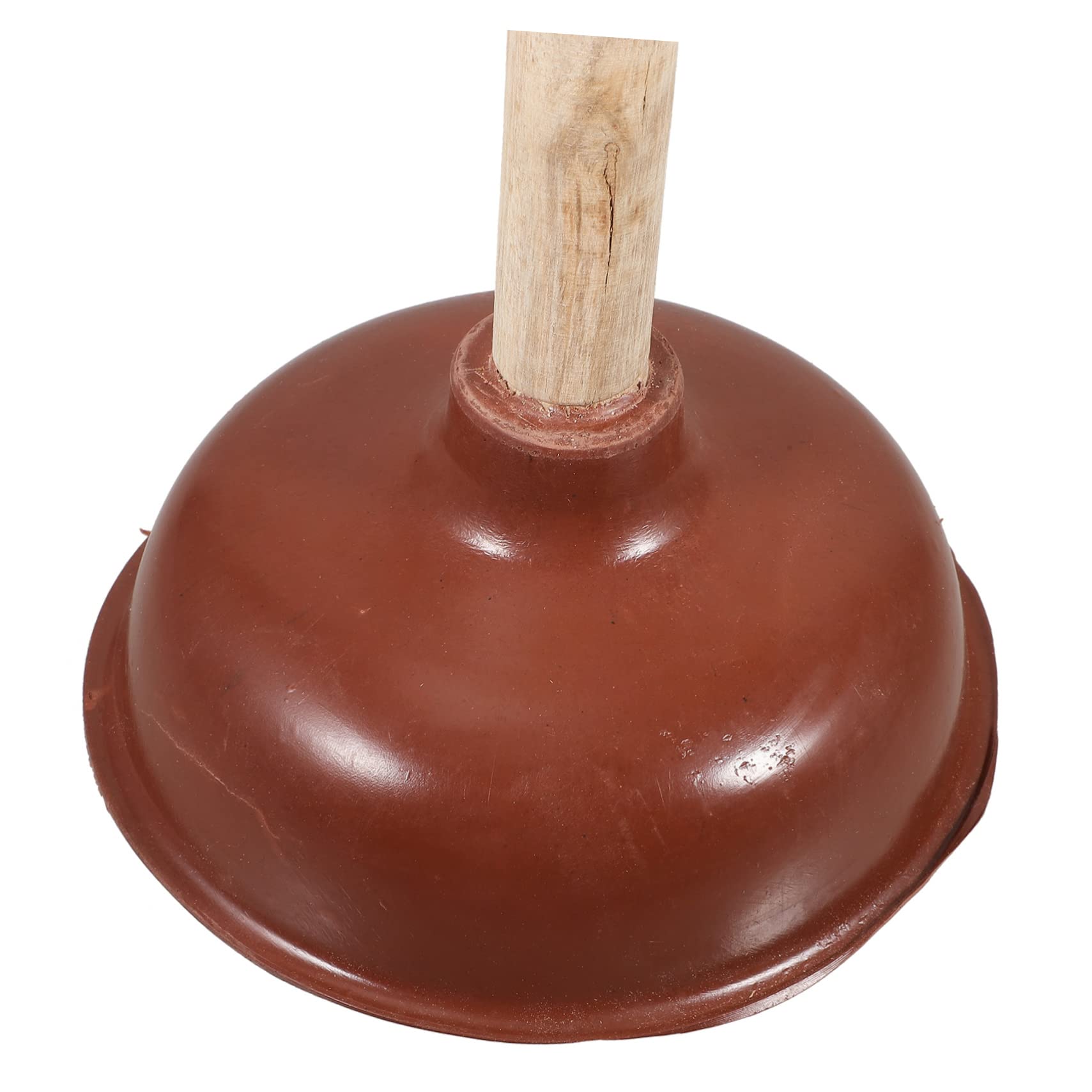 MAGICLULU Desatascador de Inodoro Ventosa de Goma y Mango de Madera, para Eliminar Obstrucciones en Baño y Hogar, Uso Cómodo y Duradero