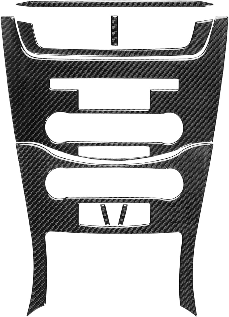 Real 3K Black Carbon Fiber Car Dashboard Central Multimedia Control Panel Sticker Set Interior Accessories Compatible with Ford Focus S SE SES SEL 2008 2009 2010 2011[Fits North America Version]