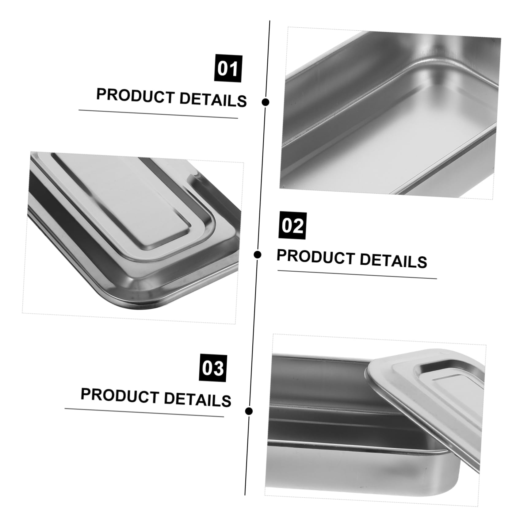 CANIGHT Vassoio Inox con da 8 Pollici per Utensili Dentali e Odontoiatrici Facile da e