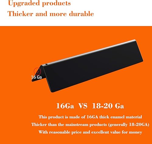 Miniatura 4 de Tombili Barras aromatizantes mejoradas 16GA de 15.3 pulgadas para parrillas de gas Weber Spirit 300 y Spirit II 300 Series E310 S310 E320 S320 E330
