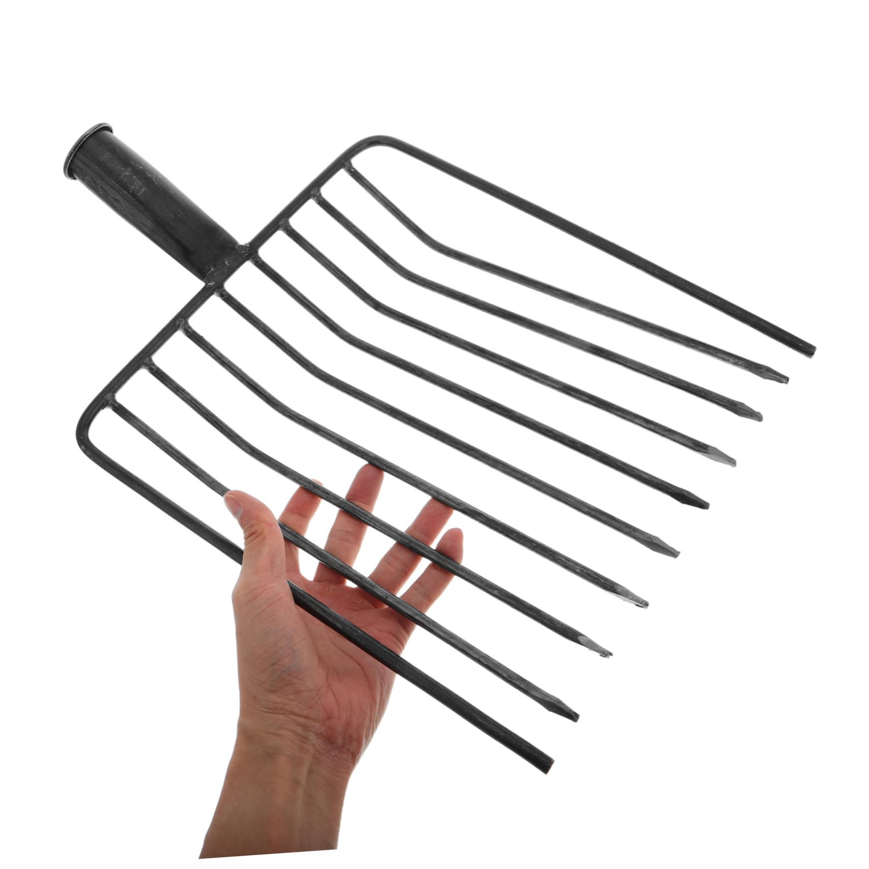 Tête de rechange pour fourche de jardin en acier pour désherber et ameublir le sol