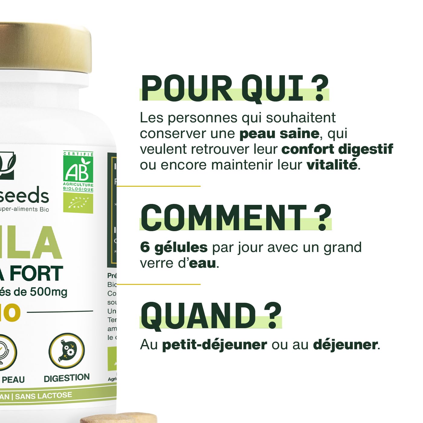 Amla BIO 180 comprimés de 500mg | Peau, Cheveux, Digestion | Amalaki, Groseille Indienne | Qualité Supérieure