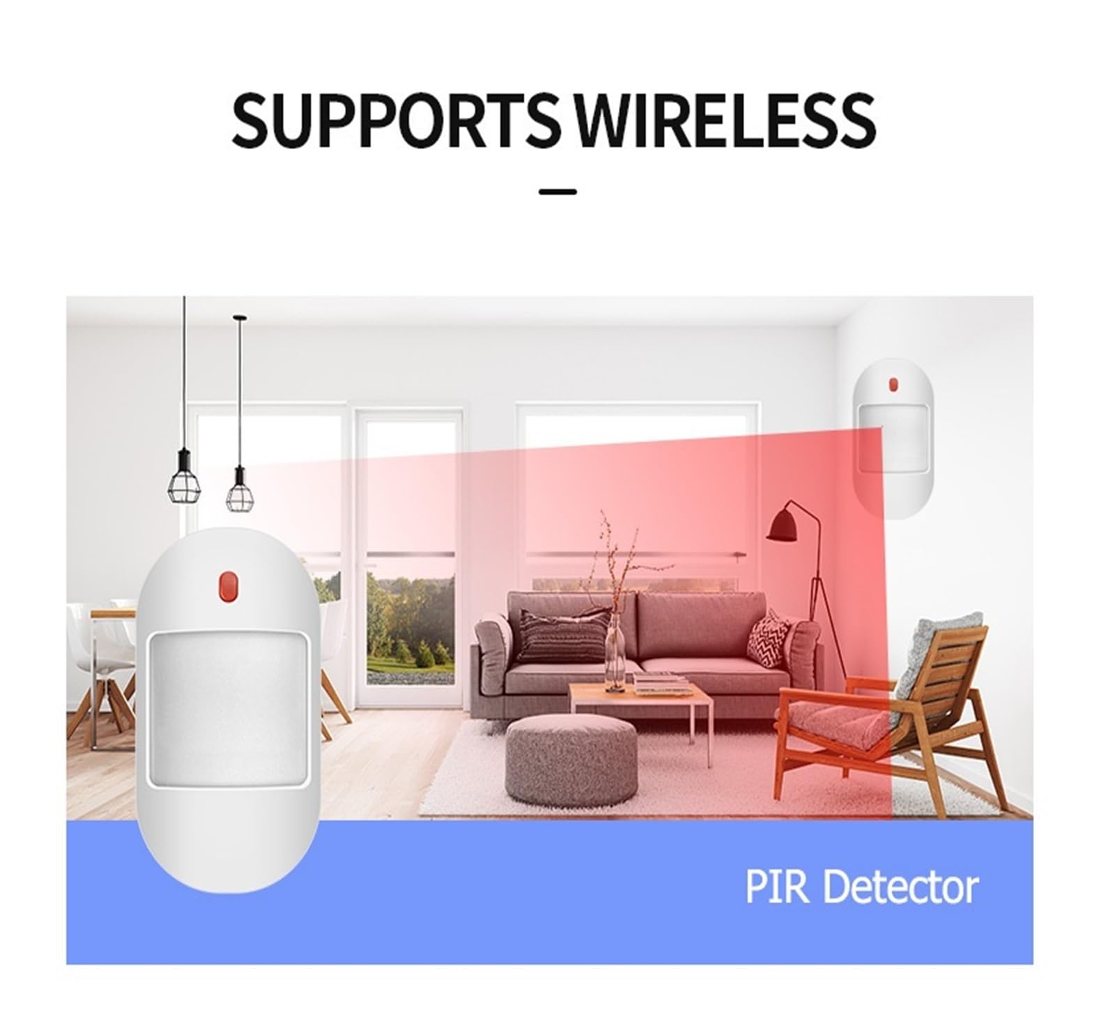 App Control Smart WiFi gsm Sistema de Alarma de Seguridad for el hogar Pantalla LED Sensor de Puerta inalámbrico Detector PIR(I)