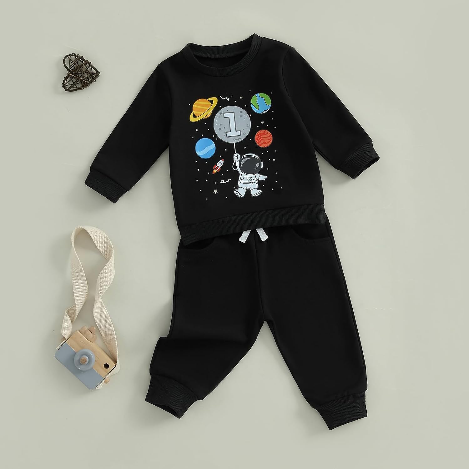 Wild One First 1st Birthday Outfit Sweatshirt Jogger Pants One Year Old Boy Birthday Sweatsuit Fall Winter Clothes
