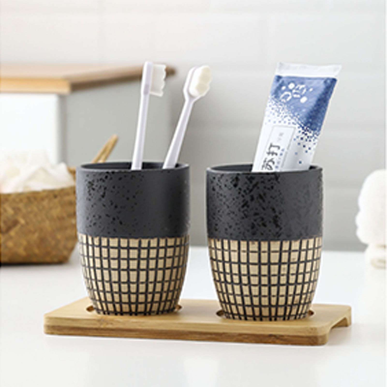 Kubek na szczoteczkę do zębów, kubek do płukania ust / 8x8x10cm ceramiczny kubek na szczoteczkę do zębów, porcelanowy kubek łazienkowy, uchwyt na szczoteczkę do zębów, kubek łazienkowy-f-8x8x10cm (Co