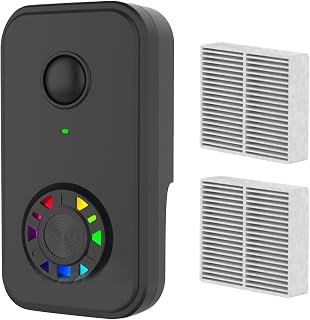 Purificador de Aire para Mascotas con Ionización, Funcionamiento Silencioso, Filtro Ionizador Eliminador de Olores para Oficina, Cocina, Dormitorio, Vehículo Garaje