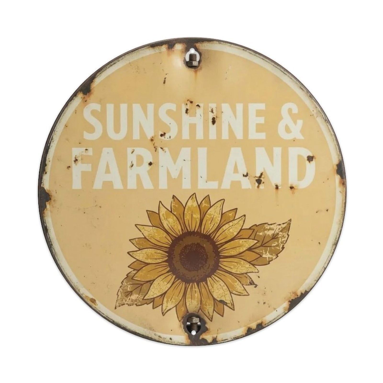 Sunflower Theme. Metal Tin Sign Plaque
