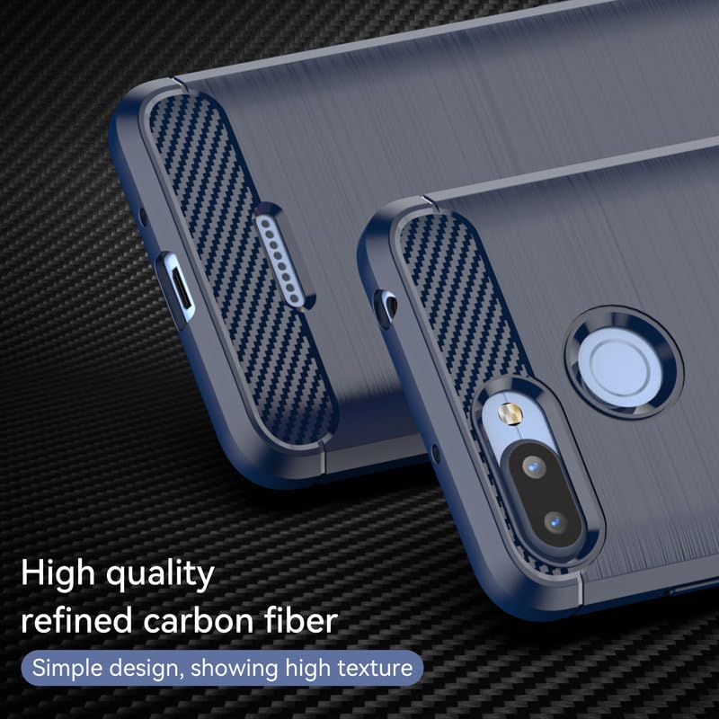 Image of Hybrid Carbon Fiber Back Case for Redmi 6 / Redmi 6A (Blue)