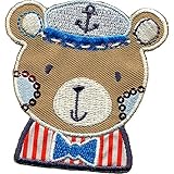 HKM 10233025 Patches, Fabric, Braun/Blau, Ein Größe