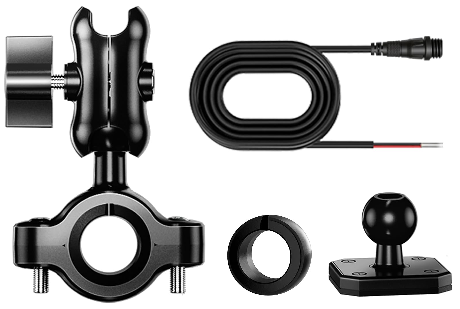 YZW MT600 / MT700 Motorcycle Holder Kit, Anti-Theft Design Quick-Release Magnetic Mount, Power Cable, Can be Installed on Another Motorcycle and Share a Screen