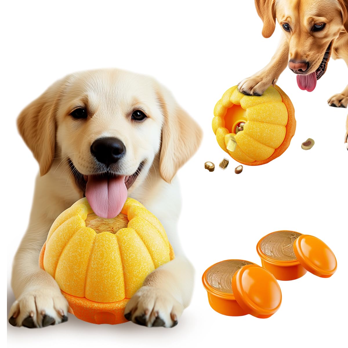 KASGMU Dog Frozen Treat Toy to Keep Them Busy, Dog Chew Toys for Aggressive Chewers, Freezable Fillable Puzzle Treat Dispensing Toys, Interactive Enrichment Toys to Reduce Anxiety