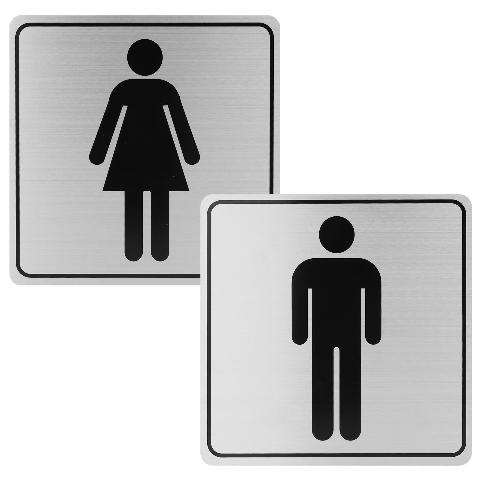 2 Stück WC Schilder Selbstklebend - Damen & Herren Toilettenschilder Für Türen