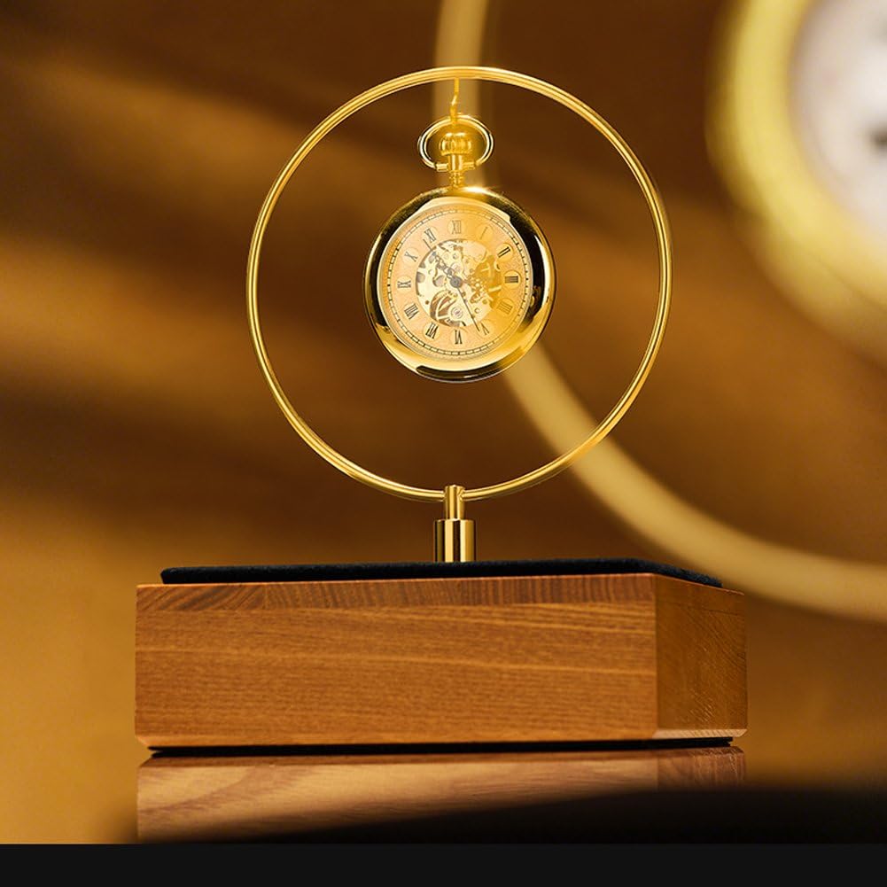 Estante para Relojes De Madera Y Metal, Soporte para Exhibir Relojes De Bolsillo, Ideal para Colecciones De Relojes Y Joyas, Y para Almacenamiento De Escritorio.