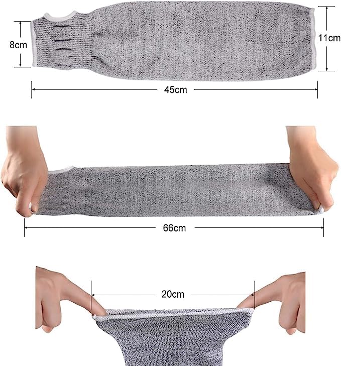Agatige 2 Pair 45cm/17.71in Arm Protection Sleeve, Protective Arm Sleeves Anti Abrasion Anti Scratches Anti Bite Long Gloves - Image 3