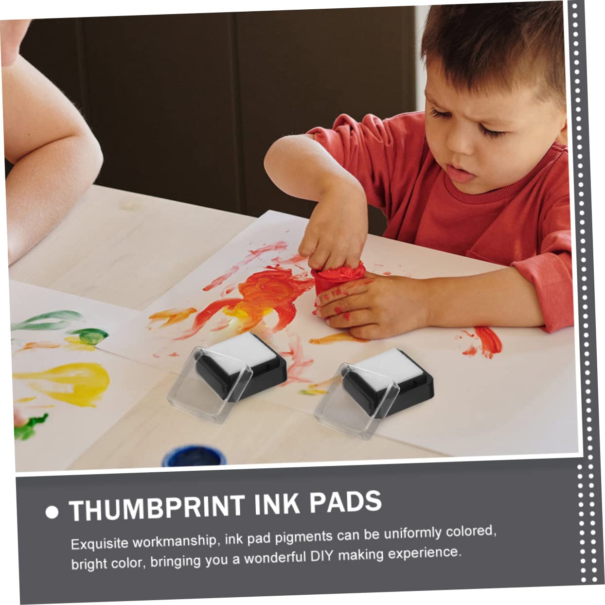 jojofuny 4 Set Tampone Inchiostro Quadrato per Timbri Fai da Te Inchiostro Portatile per Scrapbooking Artigianato E Impronte Digitali Cuscinetti Spugna Durevoli per Uso Domestico 20 Pezzi*4