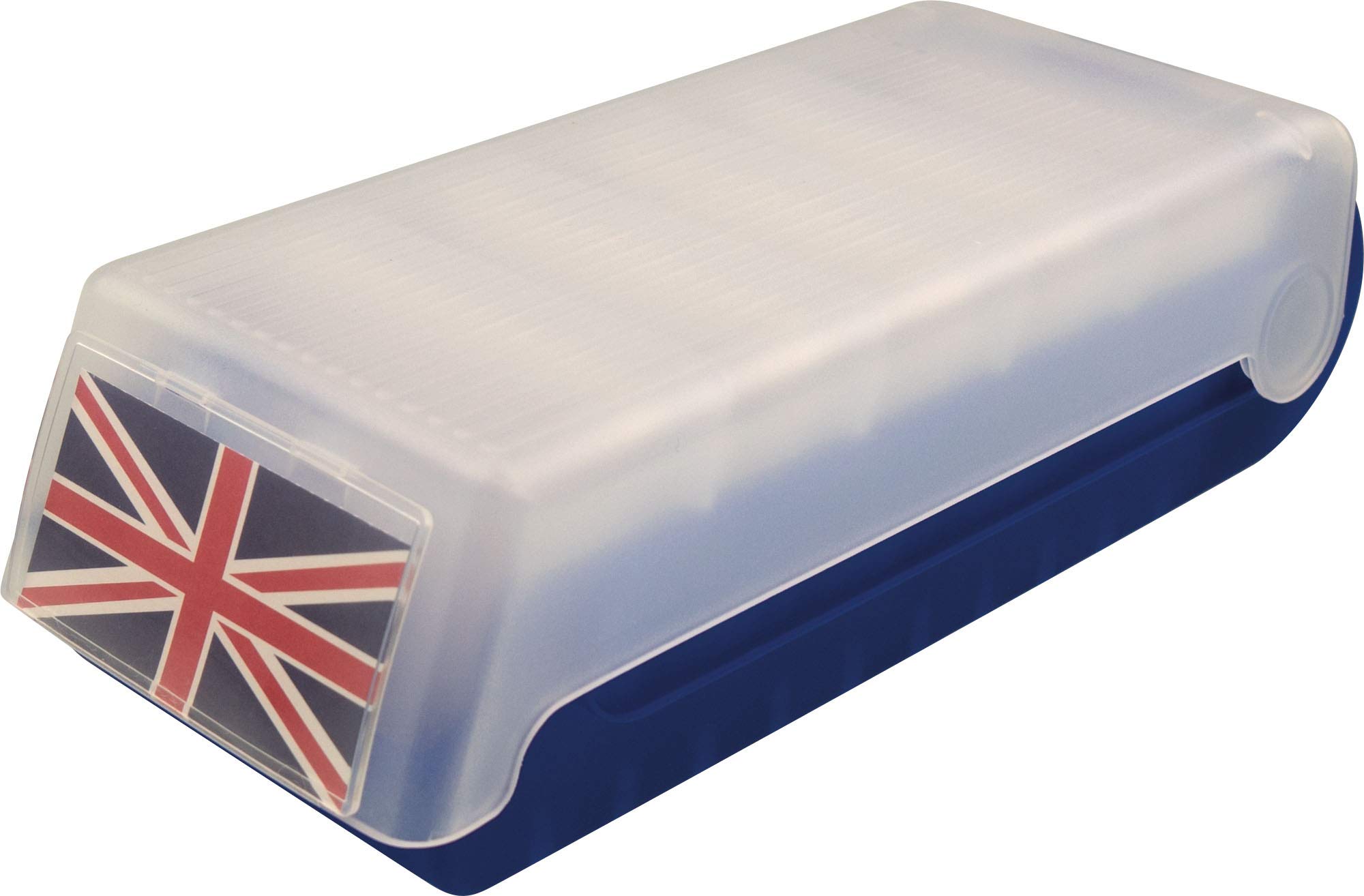 HelitH6901030 – Index Cards Box the Beebox DIN A8 Landscape, Blue, Flashcard File and Storage Box